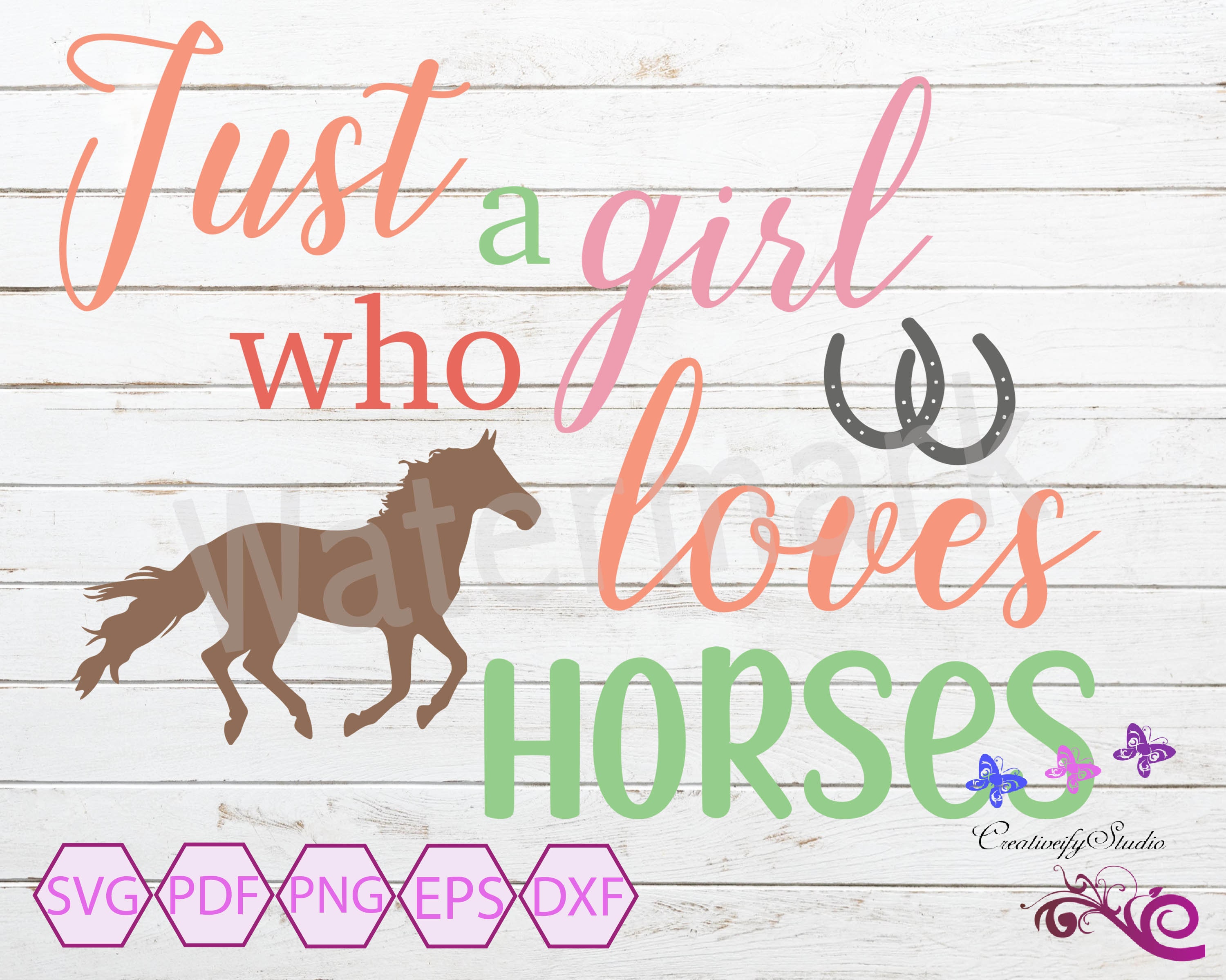Download Just A Girl Who Loves Horses Svg Quote Horse Lover Girl And Etsy