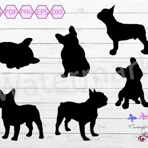 French Bulldog SVG Silhouette Clipart, Pet Lover, Jumping Dog SVG, Fur Mama, Dog Vector, Sitting Dog, Commercial Use, Digital Download