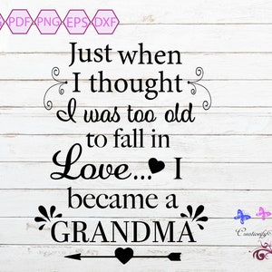 Grandma SVG, My Grandkids, Grandma Quote, Gift For Grandmother, Nanny Shirt, Fall In Love, Mug Decal, Small Commercial Use, Digital Download