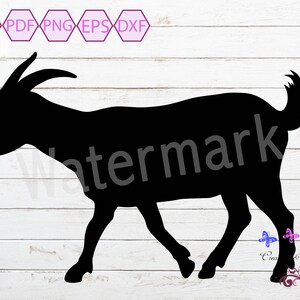 Goat SVG, Billy Goat Vector Cutting File, Goat Silhouette, Goat Stencil, Mountain Goat, Cricut Cut File, Commercial Use, Digital Download