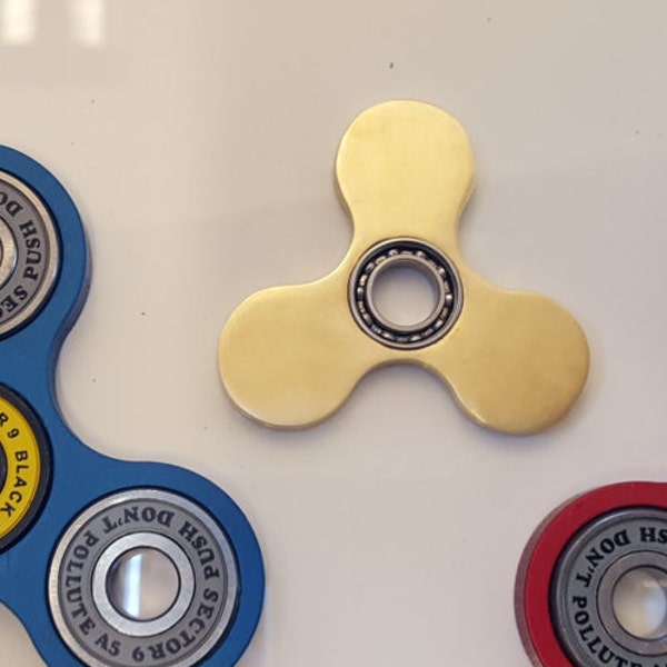 The Steampunk STOUT NANO EDC Spinner with tiny brass frame - Small Fidget Spinner  - Fits in Your Wallet.