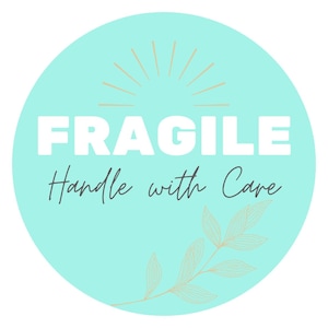 Fragile Handle with Care boho bohemian sticker label for packages small business stickers pdf png file