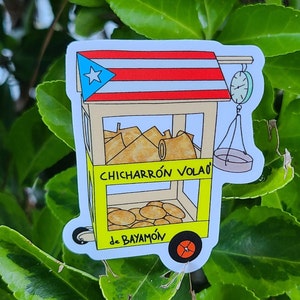 Boricua P Erre Chicharron Volao de Bayamon waterproof vinyl sticker | Isla de Puerto Rico laptop water bottle tumbler sticker