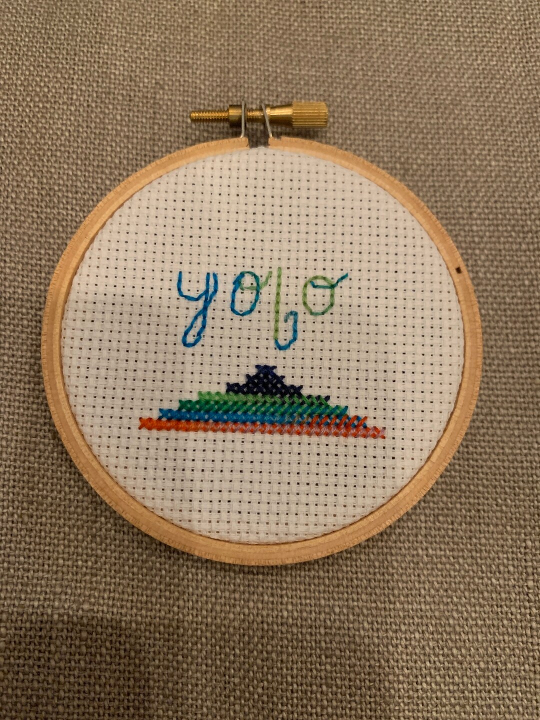 YOLO Cross Stitch - Etsy