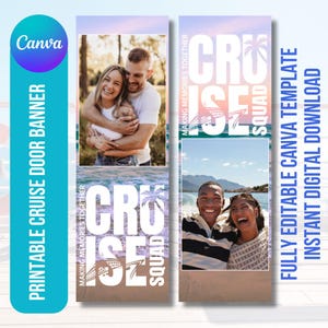 Cruise Squad Cruise Door Banner Template | Cabin Door Decor | Cruise Decorations | Photo Banner