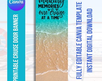 Making Memories Cruise Door Banner Template | Cabin Door Decor | Cruise Decorations | Photo Banner