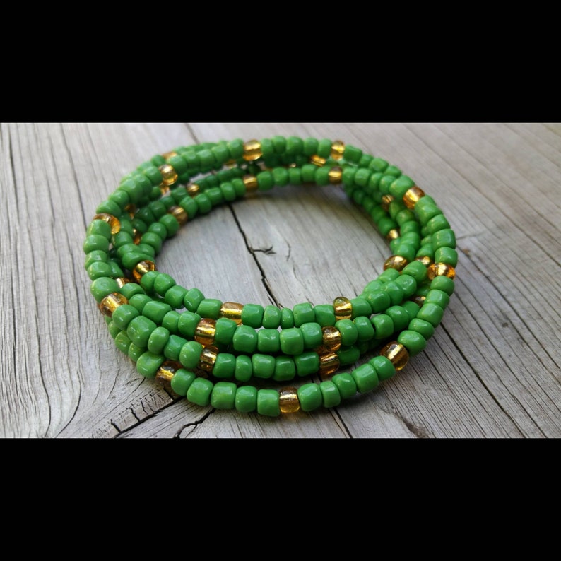 Online limited product Green Gold Accent Waist Chain Belly Beauty products Beads