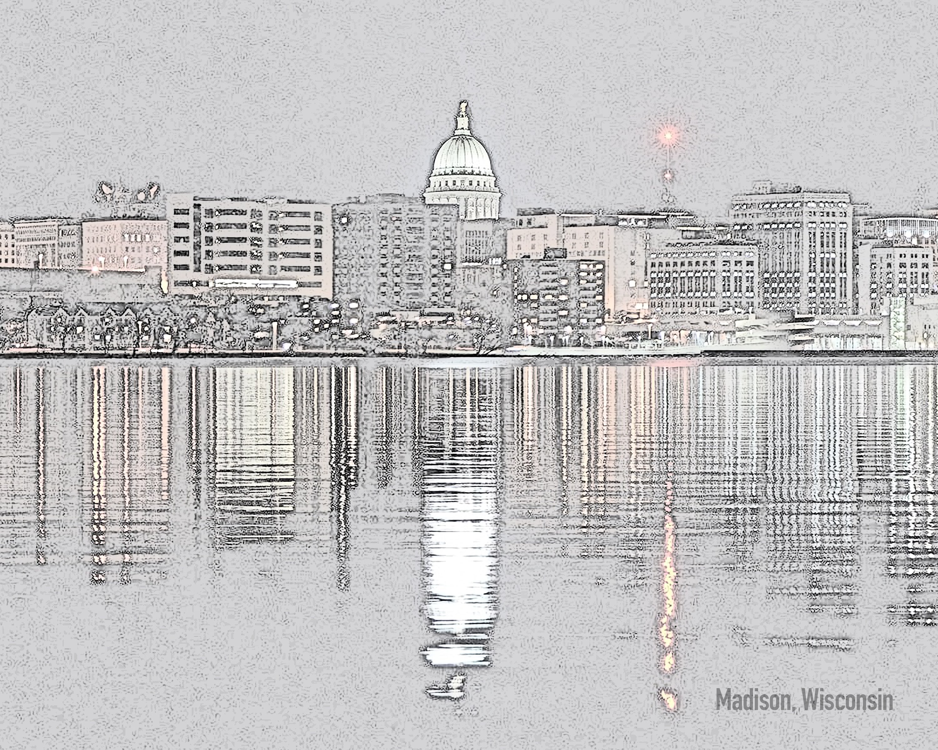 Madison Wisconsin Wall Art Wall Decor Capital de Wisconsin Etsy España