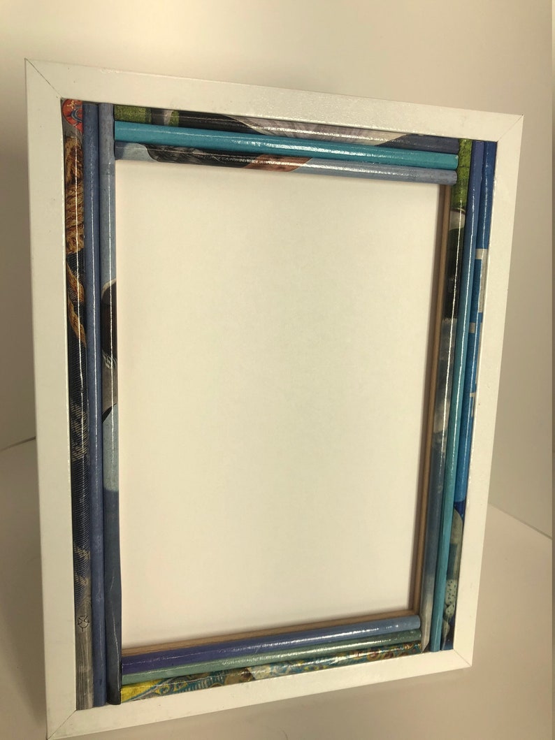 home decor magazine art modern gifts contemporary housewarming birthday Ocean Blues wedding 5 x 7 Picture Frame