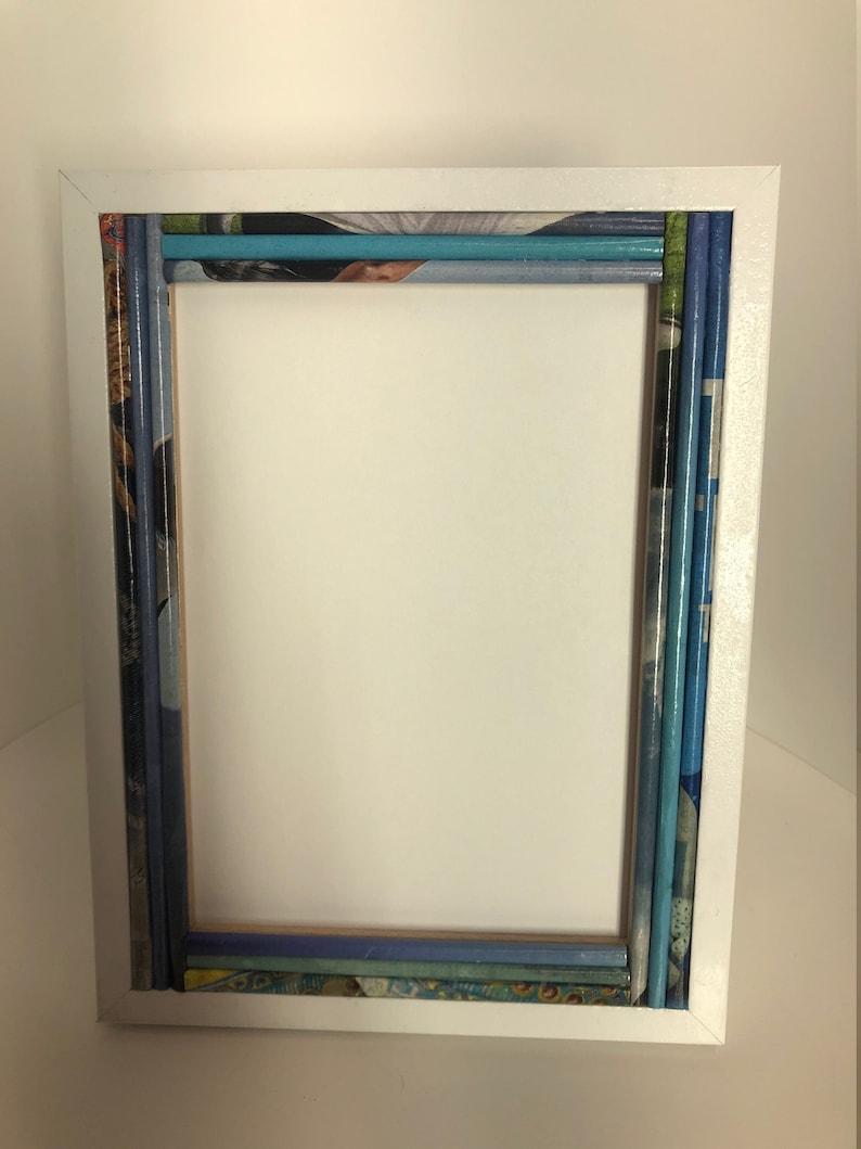 home decor magazine art modern gifts contemporary housewarming birthday Ocean Blues wedding 5 x 7 Picture Frame