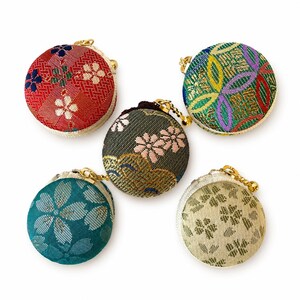 Japanese Kimono macaron ring case- handmade Upcycled vintage obi fabric Jewelry pouch