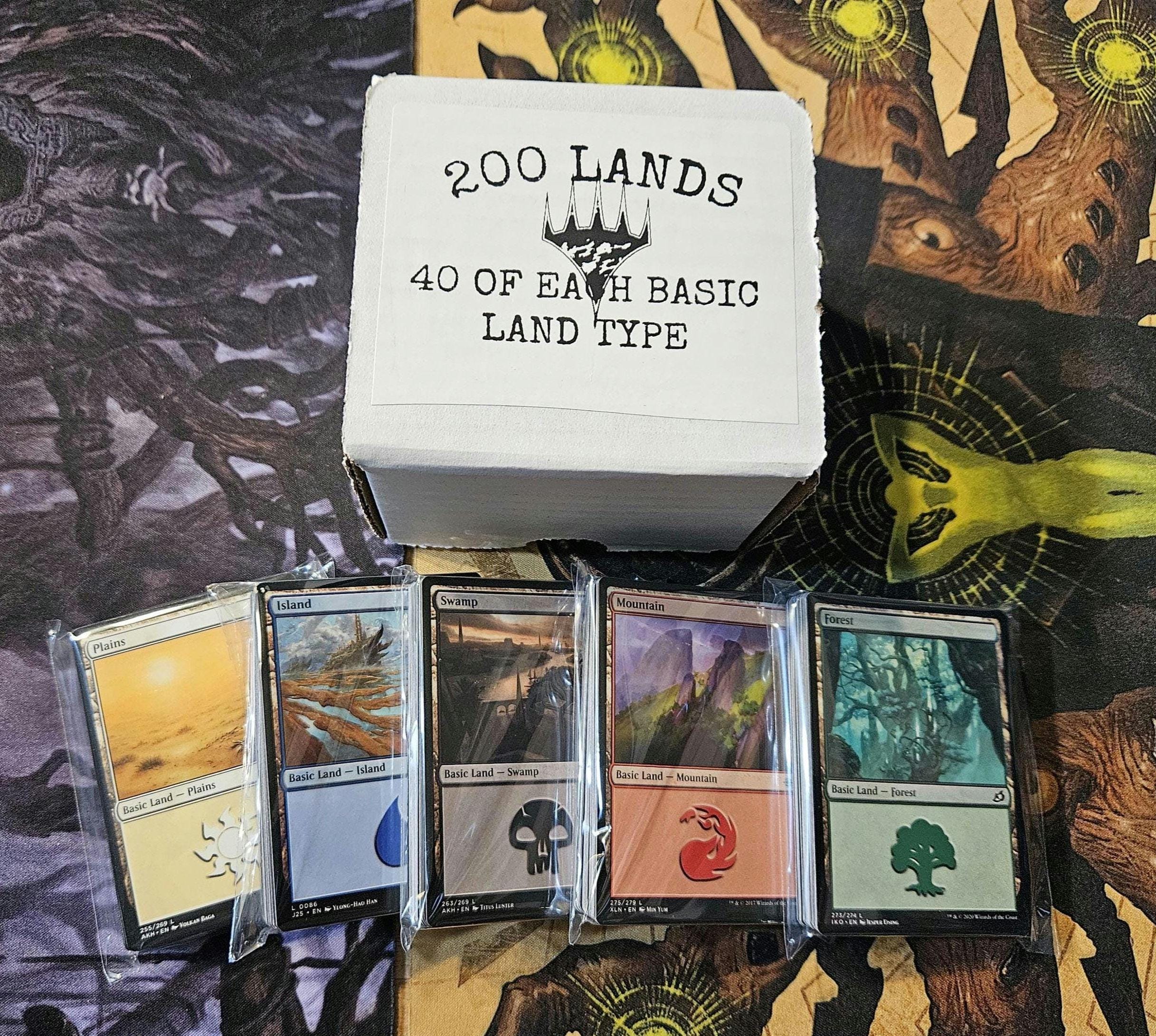 MTG Basic Land Lot: 200 Card Collection, Near Mint - Etsy