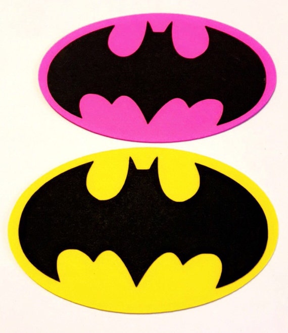 Batman Batgirl Logo Superhero Birthday Party Theme Etsy