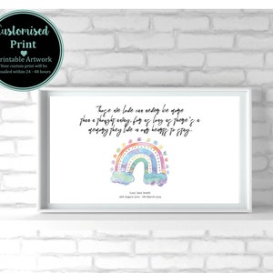 Child Memorial | Child loss Keepsake | Remembering a Loved One | Remembrance Gift | Bereavement Gift | Memorial Print | In Memory Of