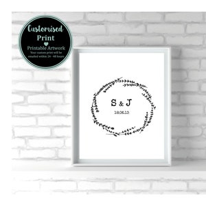 Personalised Couples Print - Gift for Engagement, Wedding or Anniversaries