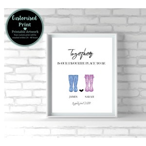 Personalised couples print, Custom couples gift,  Valentines gift, Boyfriend Gift, Girlfriend Gift, Anniversary Present