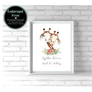 Personalised couples print, Custom couples gift,  Valentines gift, Boyfriend Gift, Girlfriend Gift, Anniversary Present