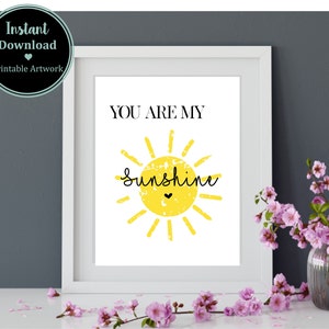 You Are My Sunshine - Printable Art - Instant Download - Etsy