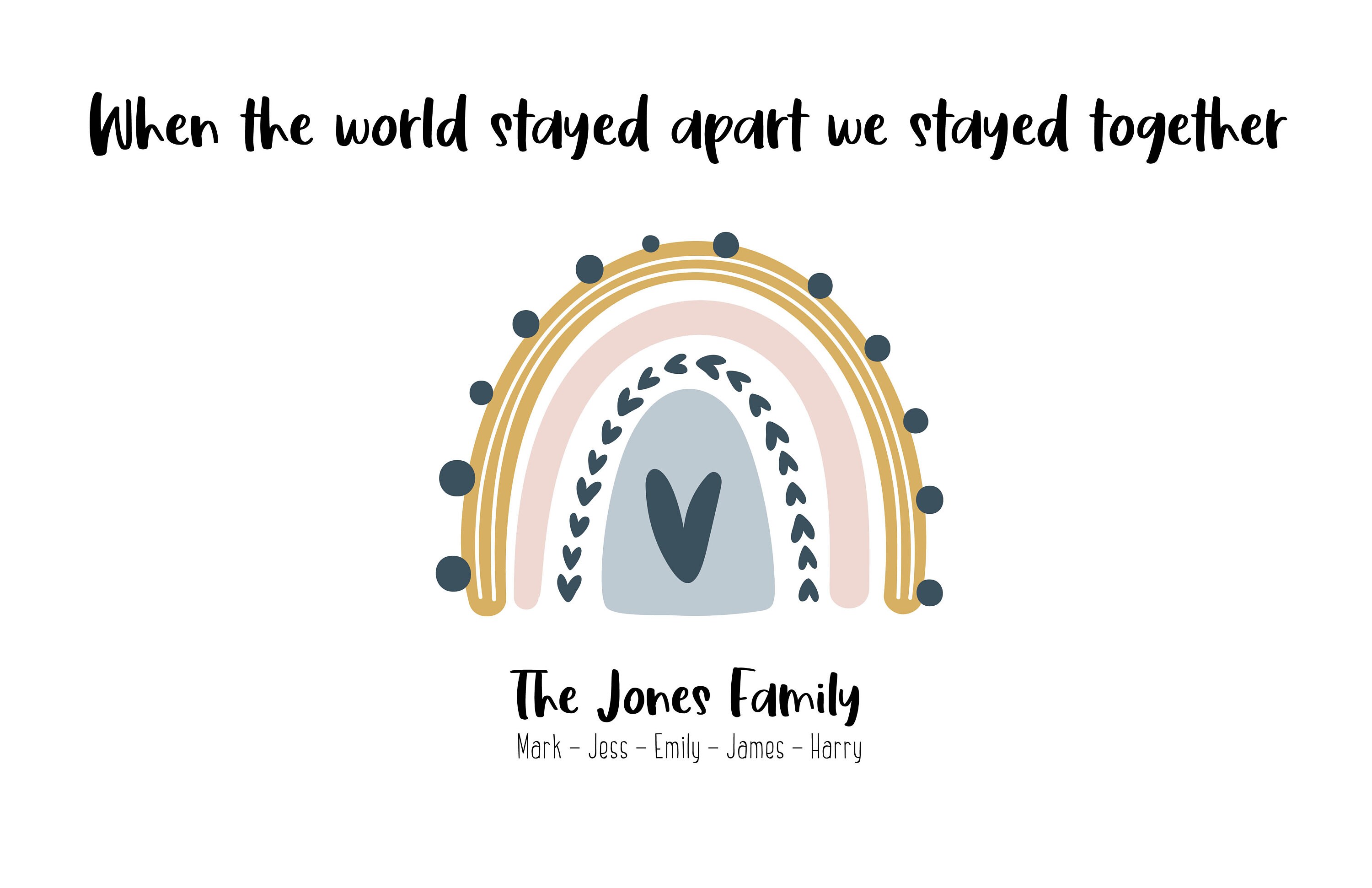 When the World Stayed Apart We Stayed Together Custom Family Etsy