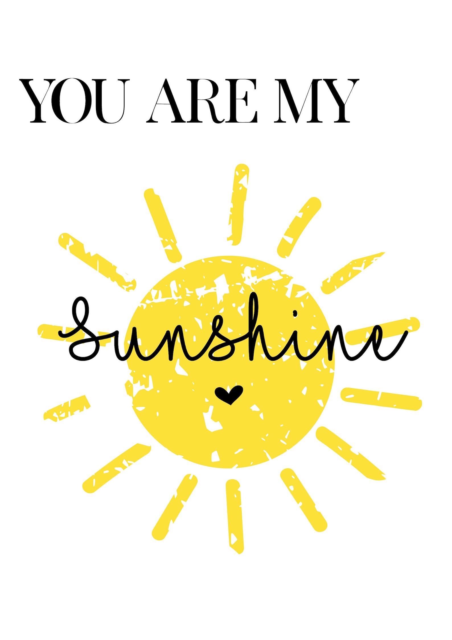 You Are My Sunshine Printable Art Instant Download Etsy