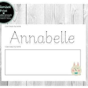 Customised name tracing worksheet plus alphabet sheets, EYFS, Early Years, Pre-school, Toddler Learning, home schooling - Printable Sheets