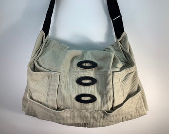 Linen tote bag sac cabas tote bag canvas boho bag shoulder bag LT0005