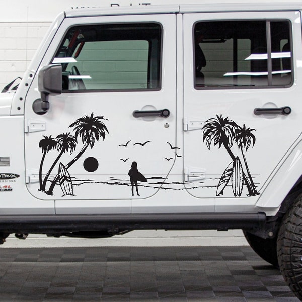 Surf Beach Decal