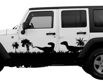 Full Side Raptor Decal with Trees
