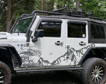 Wave / Mountain Full Side Decal