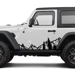 Full Side Mountain Decal with Bigfoot (Two Door)