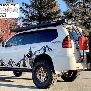 Full Side Large Mountain Decal with Trees