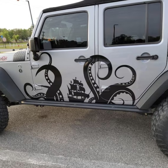 Kraken Ship Side Vehicle Decal | Sea Monster Pirate Graphic 63