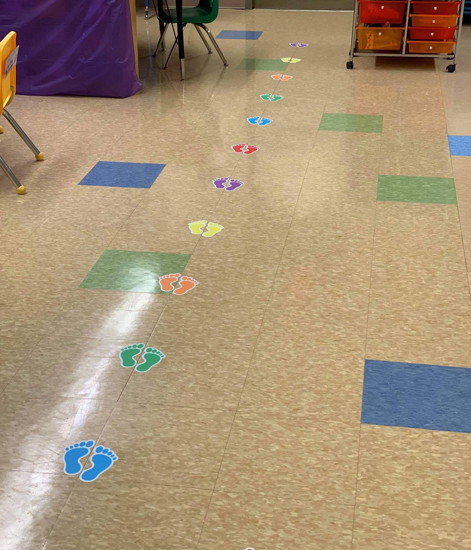 Footprint Stickers For Floor Etsy