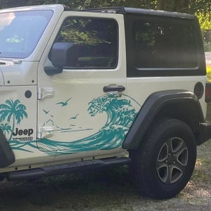 Wave / Beach Full Side Decal (For 2 door)