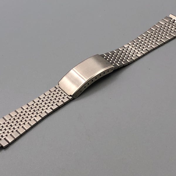 Vintage NOS 70s 80s UNBRANDED Stainless Steel 18mm Watch Bracelet Seiko, Citizen, Orient Quartz / Mechanical c
