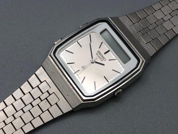 Vintage NOS SEIKO 70s 80s H357-500A Ana-digi LCD Quartz Watch for
