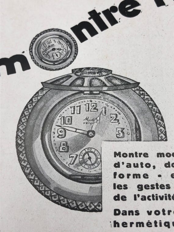 Antique 1920s MIDO BUGATTI WHEEL Pocket Watch 20s Very Rare