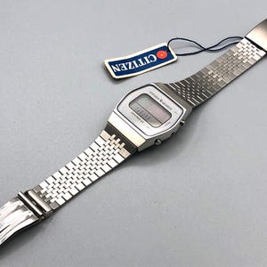 NOS Vintage 70s 80s CITIZEN CRYSTRON Lc Quartz Lcd 4-097041  40-2036 As Is For Parts Bracelet, Case, Crystal, Module.