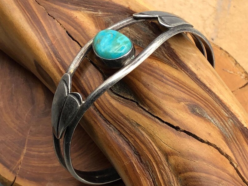 Vintage Old Pawn Native American NAVAJO ROYSTON TURQUOISE Sterling ...