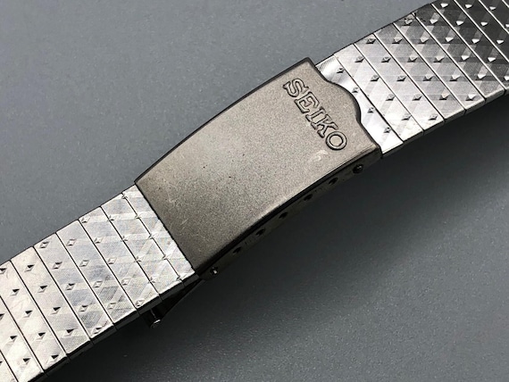 Vintage NOS New Old Stock 60s 70's SEIKO WATCH Bracelet Band 18mm Curved Ends Stainless Steel e