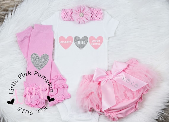 daddy's valentine newborn outfit