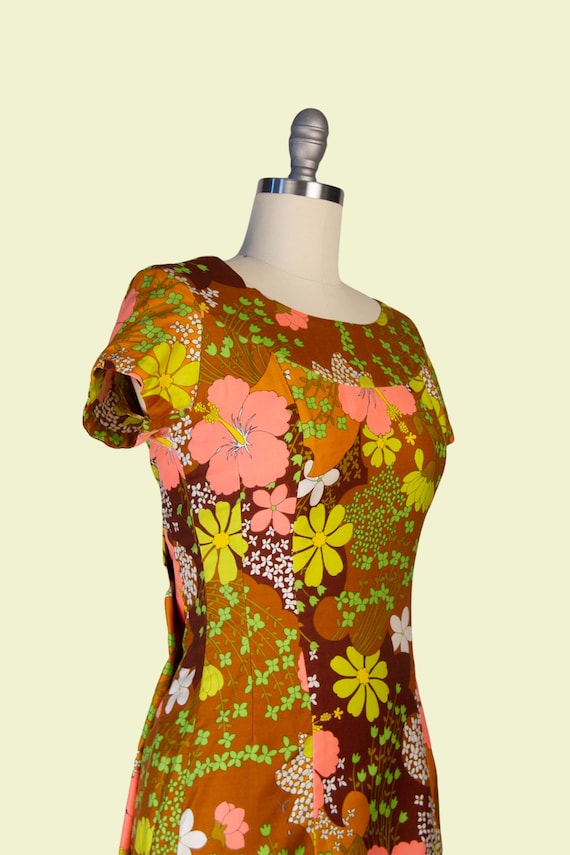 1960s Vintage Dress, 60s Ui-Maikai Hawaiian flora… - image 3
