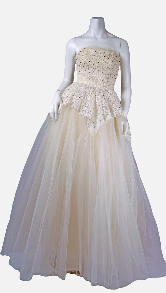 RESERVED Vintage 1950s Ballgown Wedding Dress