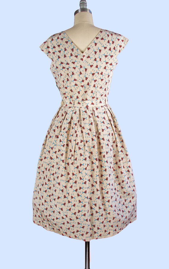 1950s Vintage Dress Set, 50s Poodle Novelty Print… - image 7