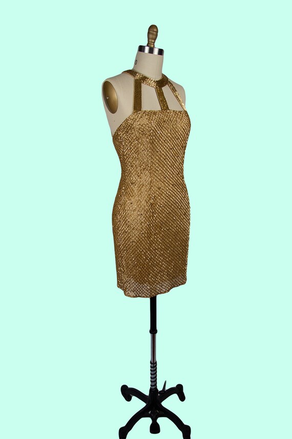 1990s Vintage Cocktail Dress, 90s Oleg Cassini Be… - image 7