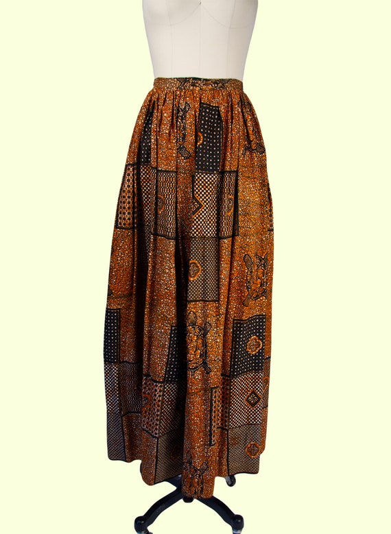 1970s Vintage Skirt, 70s Vintage Maxi Skirt with … - image 5