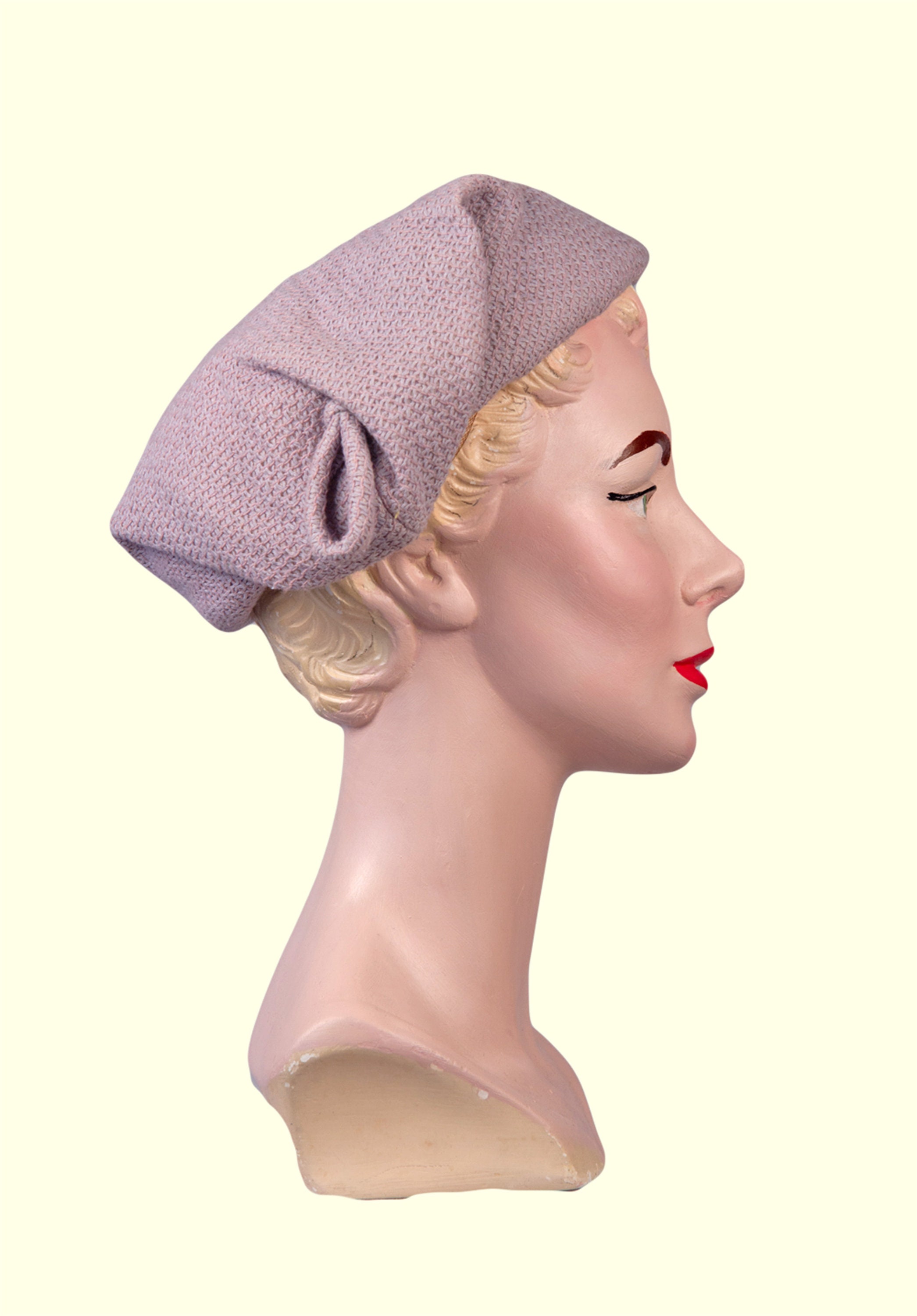 Vintage 1950’s Hat from the set of Marvelous Mrs. Maisel The Marvelous Mrs Maisel Wardrobe Hat / Late 1950s Purple  main image 4