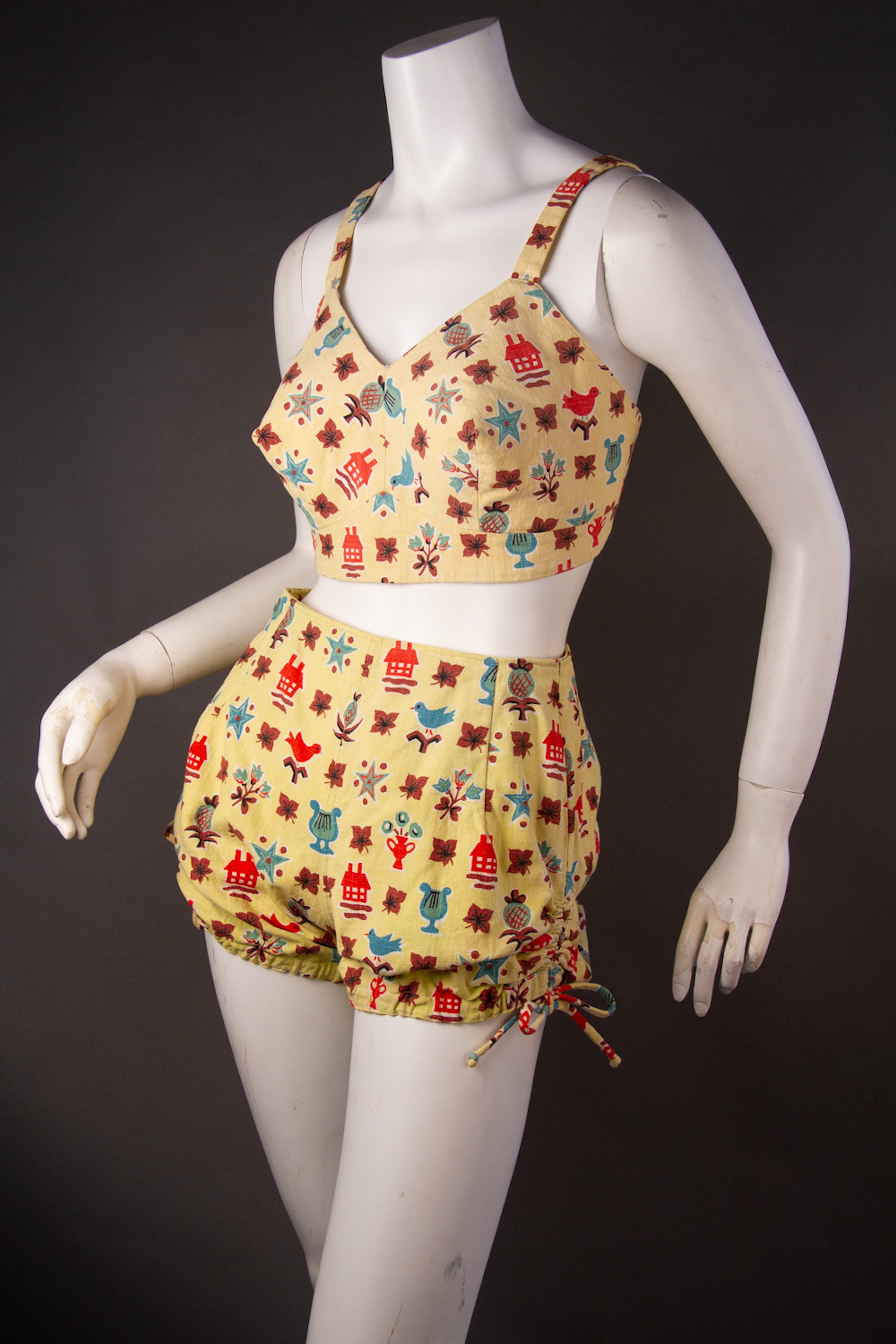 Vintage 1940s Playsuit Vintage Playsuit Rare Pale Yellow Etsy