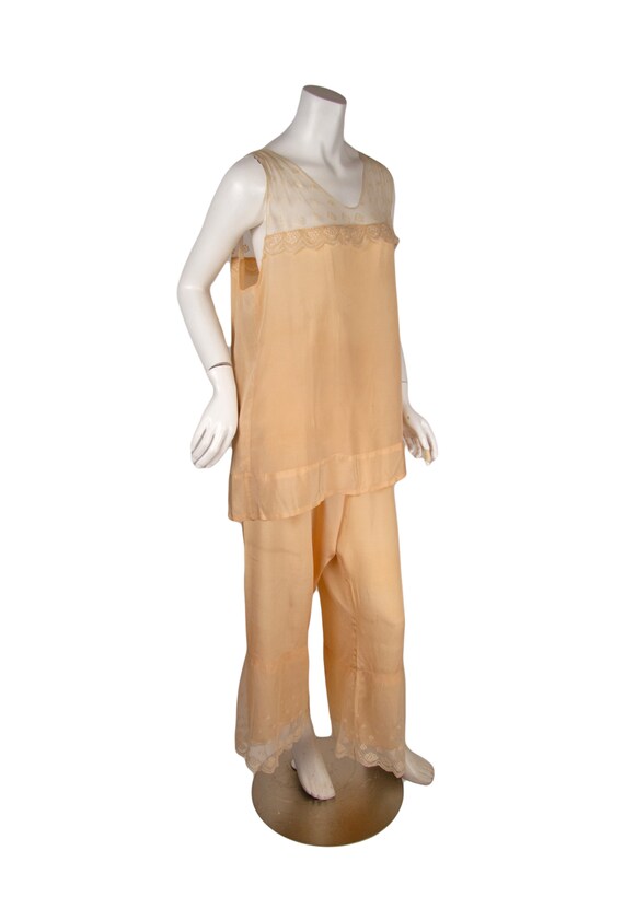 Antique 1920s | Antique Pajama Set | 1920s Peach … - image 4