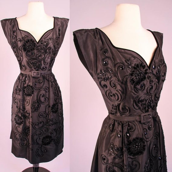 Gorgeous 1940's beaded Cocktail dress